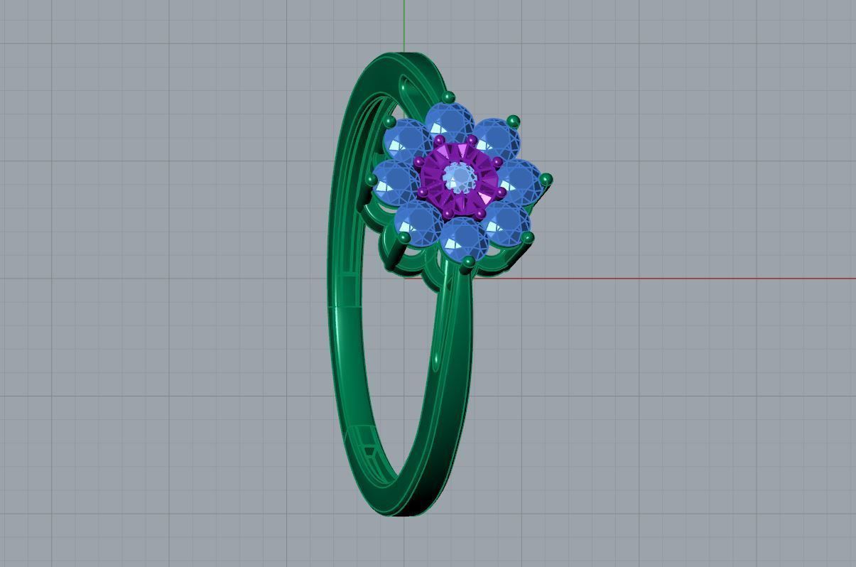 Octavia Ring 3D print model_9