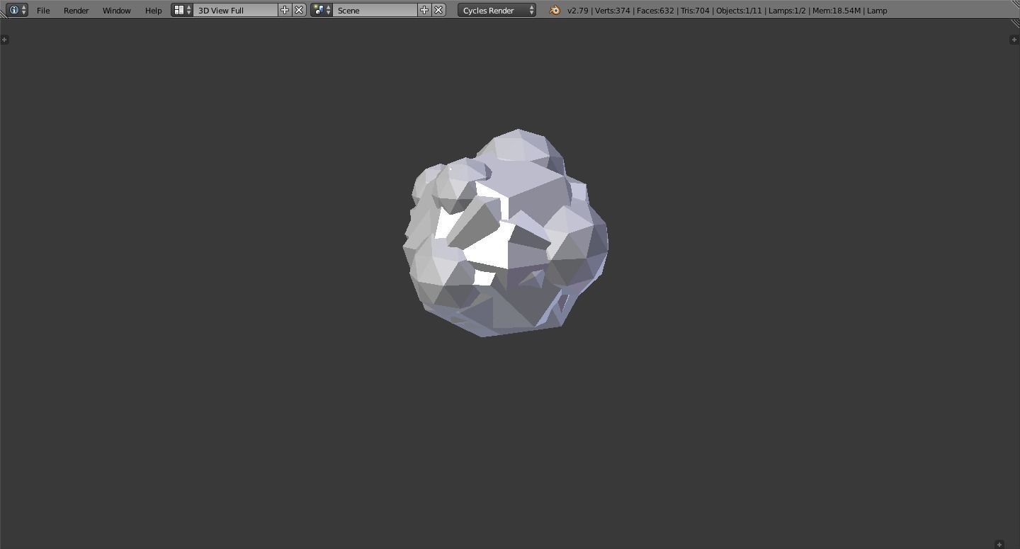 Uncut Gem Ruby Low-poly 3D model_2