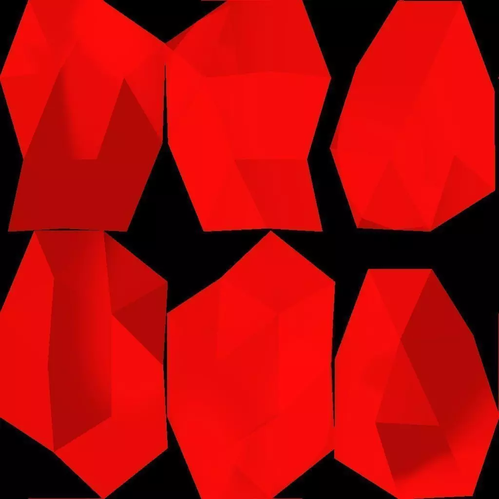 Uncut Gem Ruby Low-poly 3D model_0