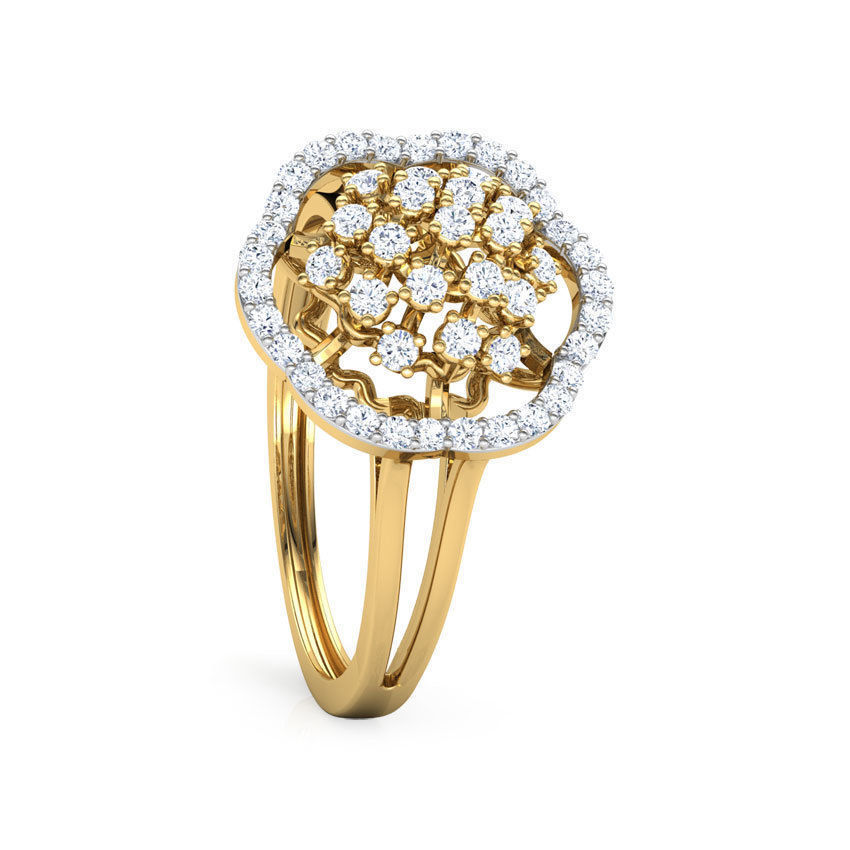 Sparkling Dome Ring 3D print model_2