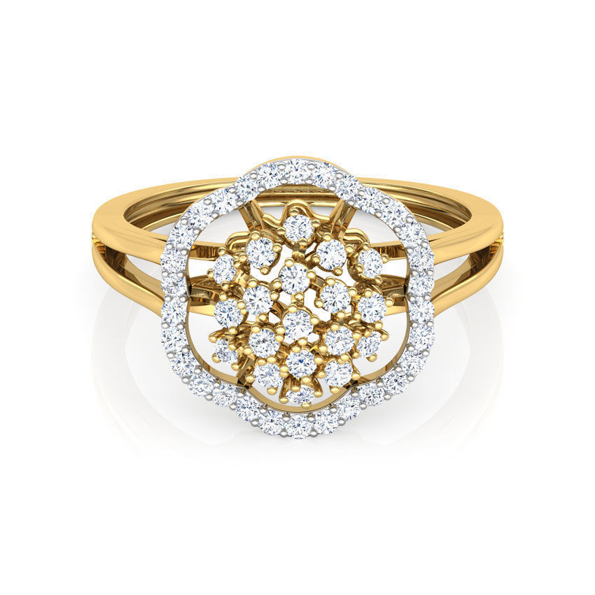 Sparkling Dome Ring 3D print model_1