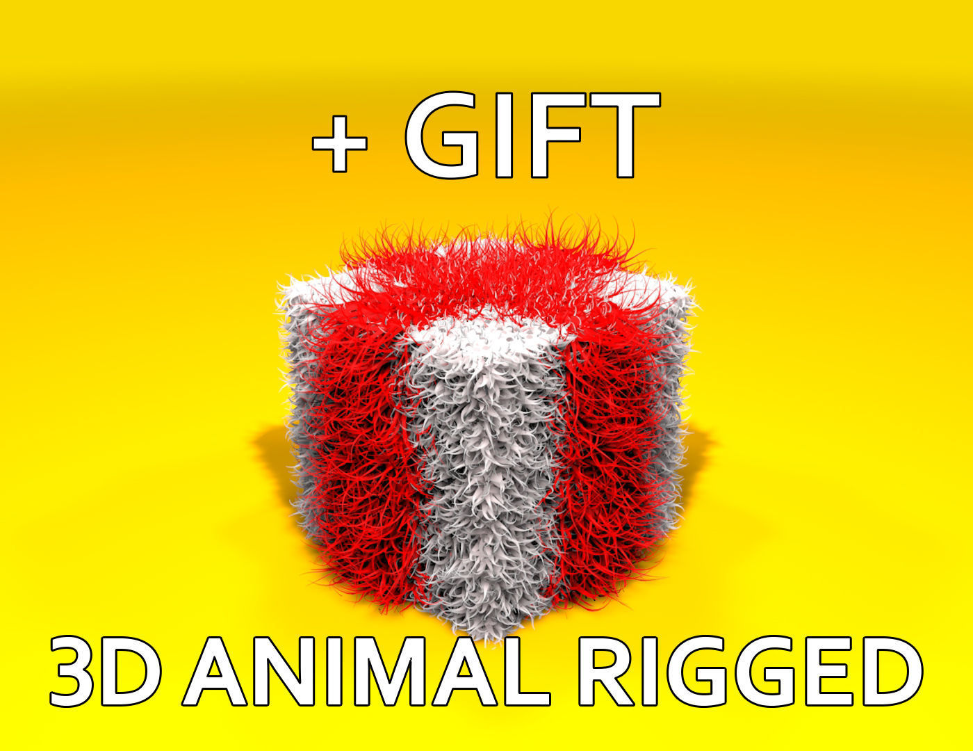 Cat Rigged and GIFT Low-poly 3D model_15