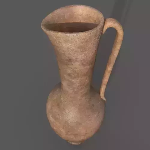 Medieval Terracotta Jug with handle