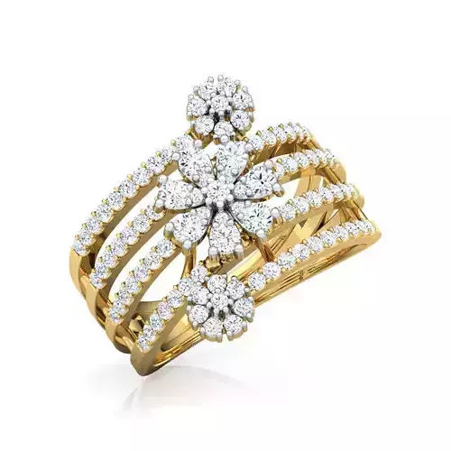 Twirl and Blossom Ring