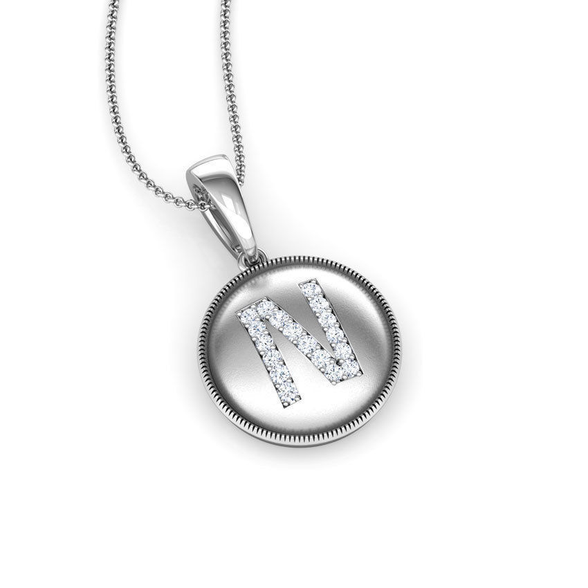 Alphabet N Pendant 3D print model_3