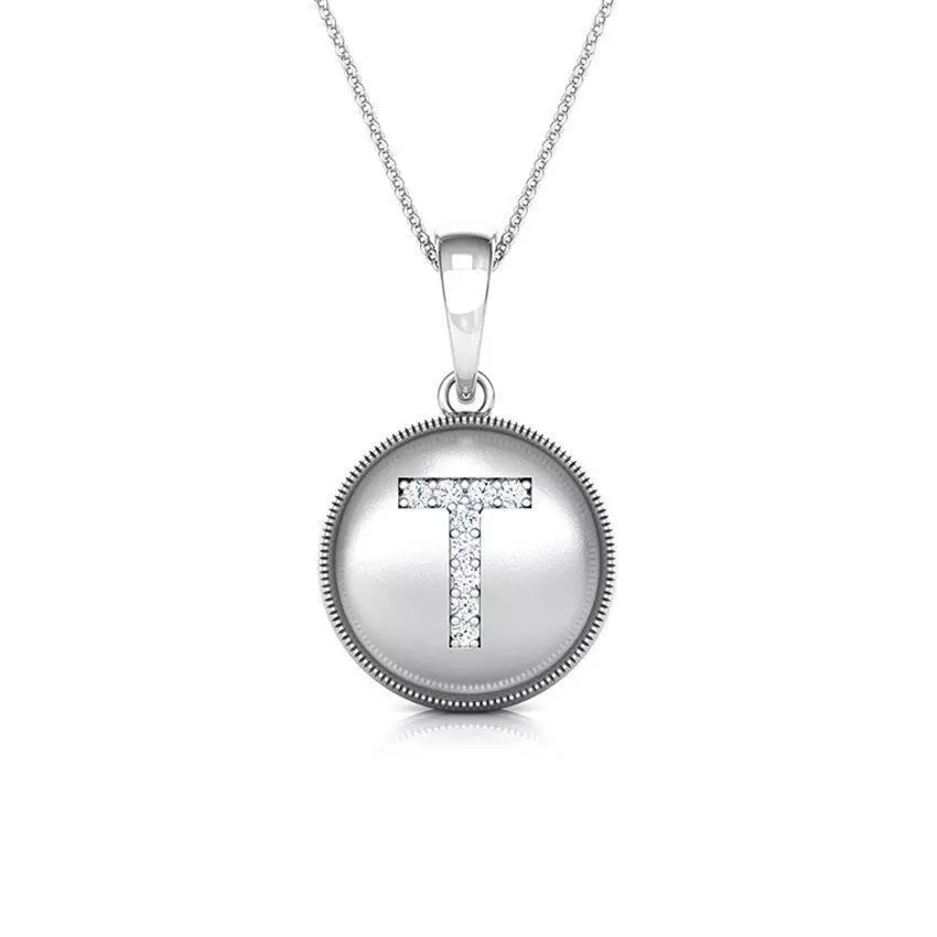Alphabet T Pendant 3D print model_0
