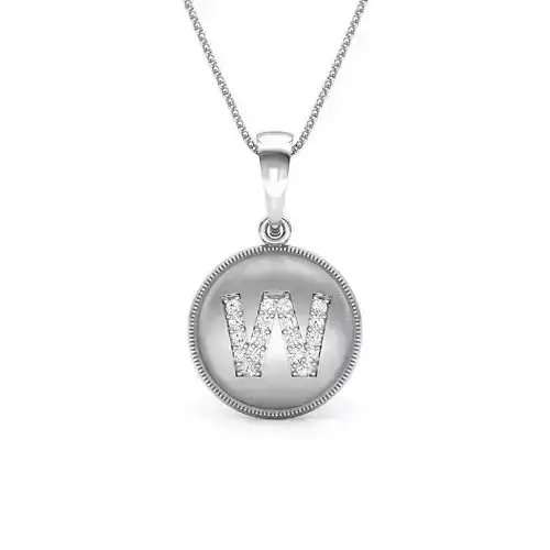 Alphabet W Pendant