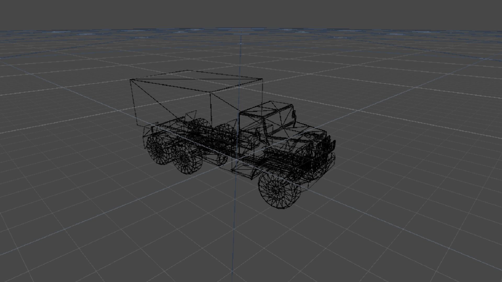 Industrial Cargo Truck 1 Low-poly 3D model_5