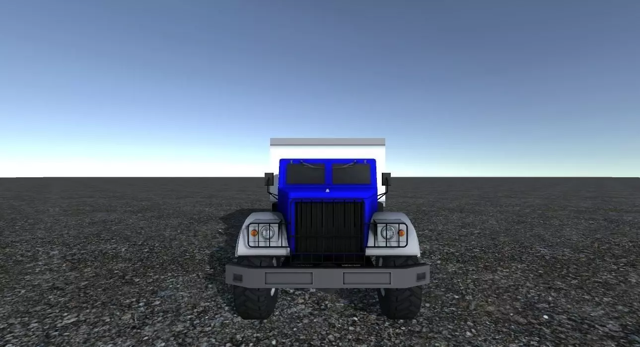 Industrial Cargo Truck 1 Low-poly 3D model_0