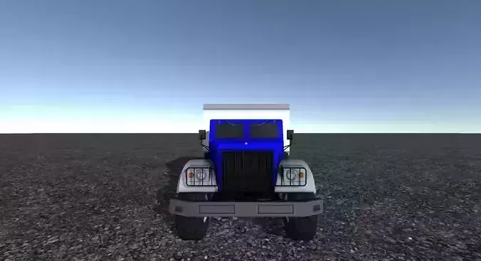 Industrial Cargo Truck 1 Low-poly 3D model