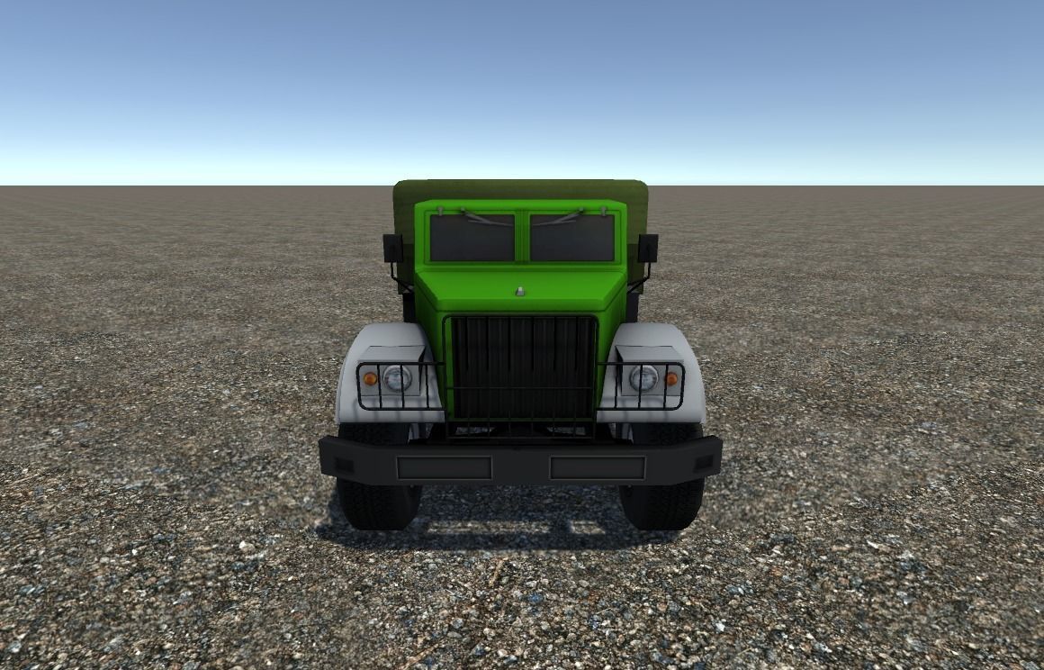 Industrial Cargo Truck 3 Low-poly 3D model_3