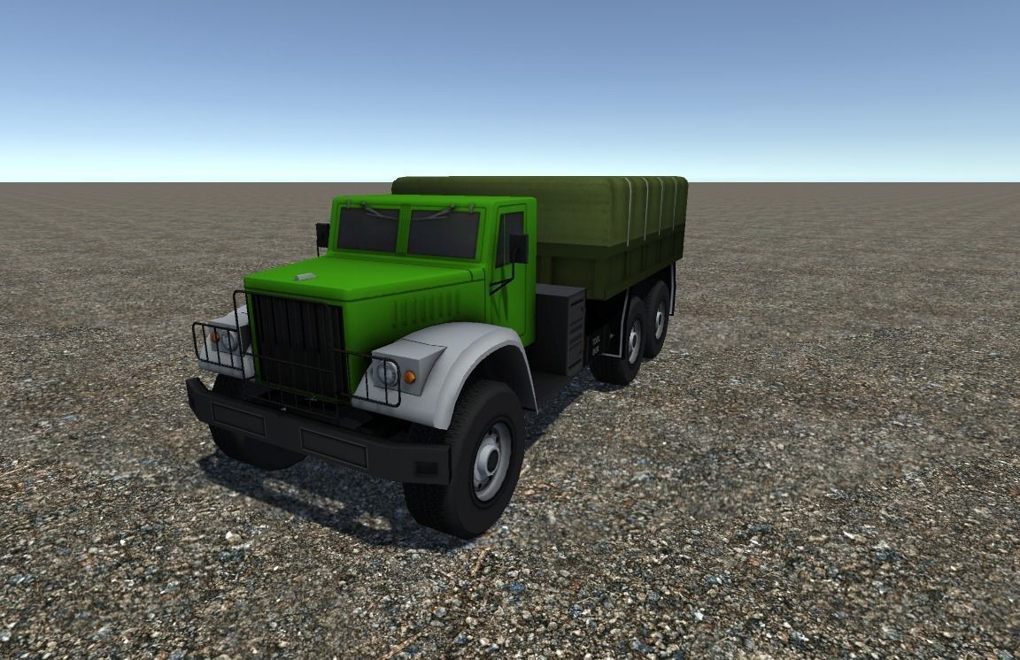 Industrial Cargo Truck 3 Low-poly 3D model_4