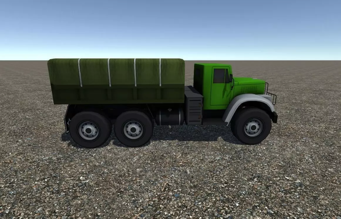 Industrial Cargo Truck 3 Low-poly 3D model_0