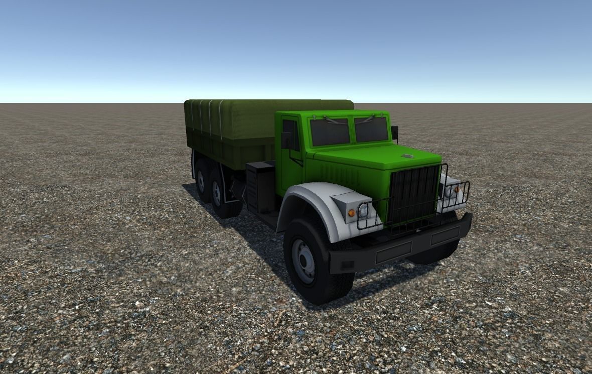Industrial Cargo Truck 3 Low-poly 3D model_5