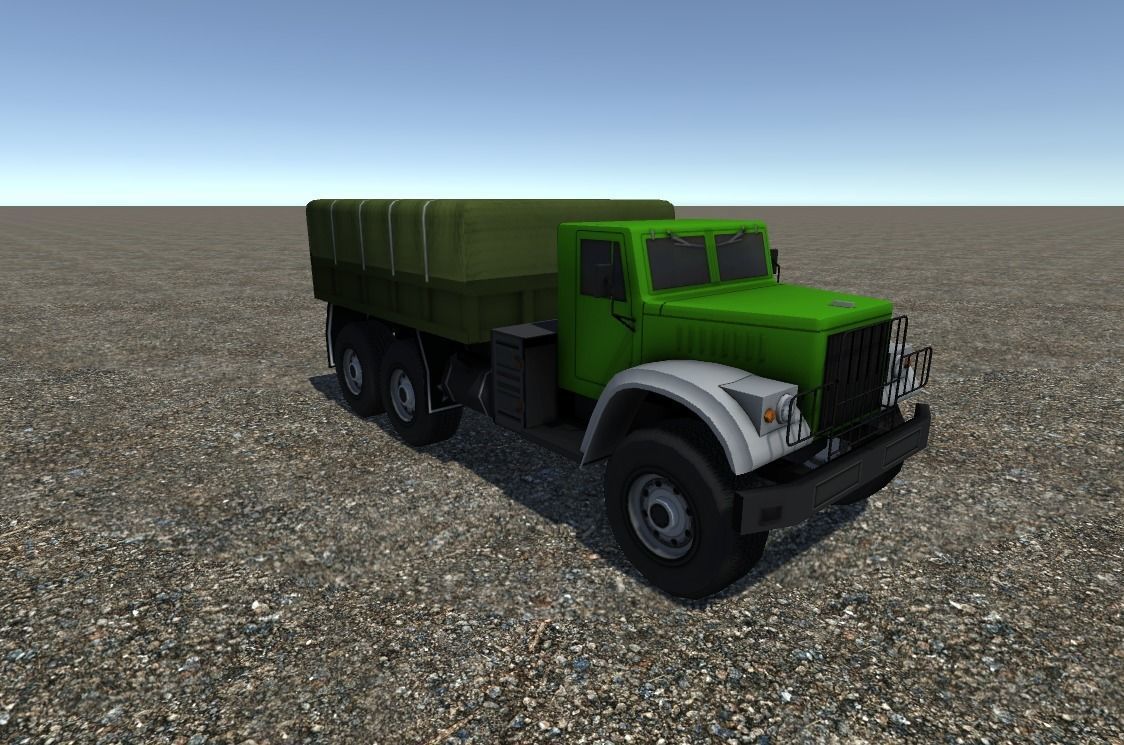 Industrial Cargo Truck 3 Low-poly 3D model_1