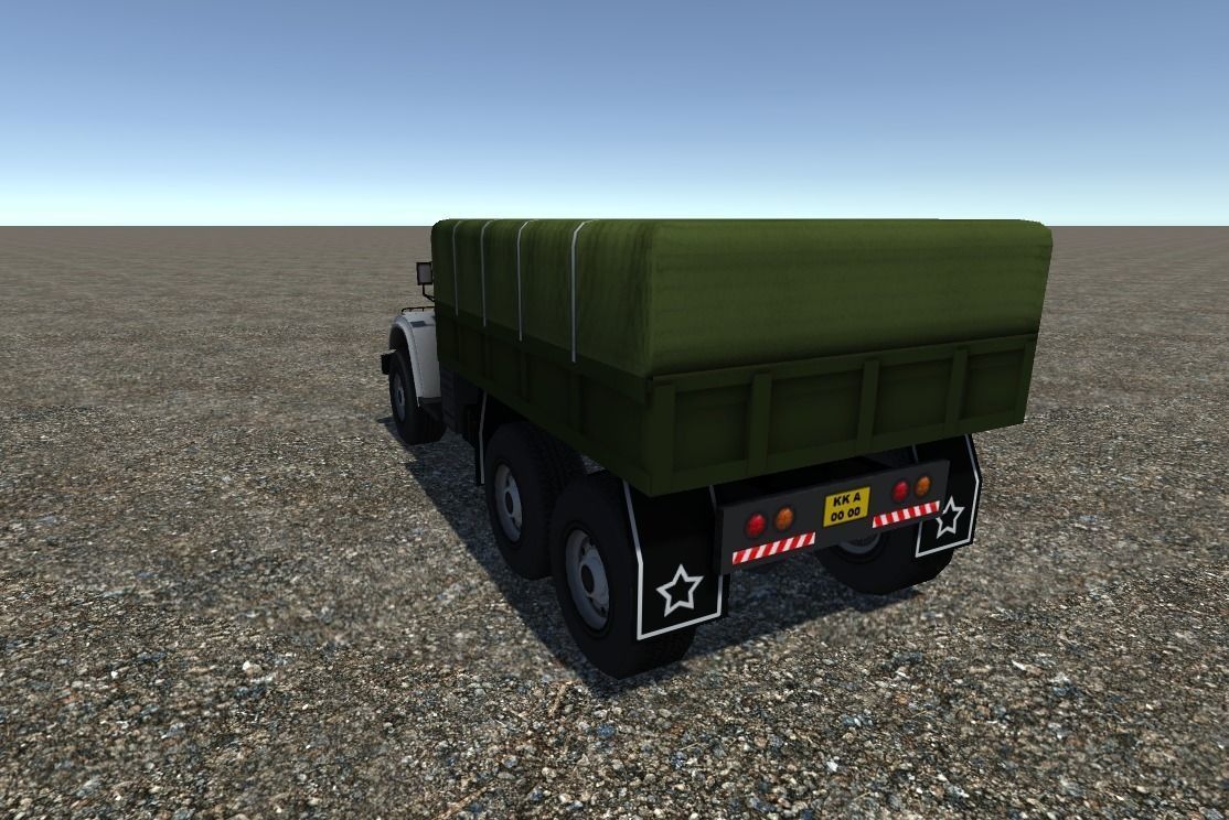 Industrial Cargo Truck 3 Low-poly 3D model_2