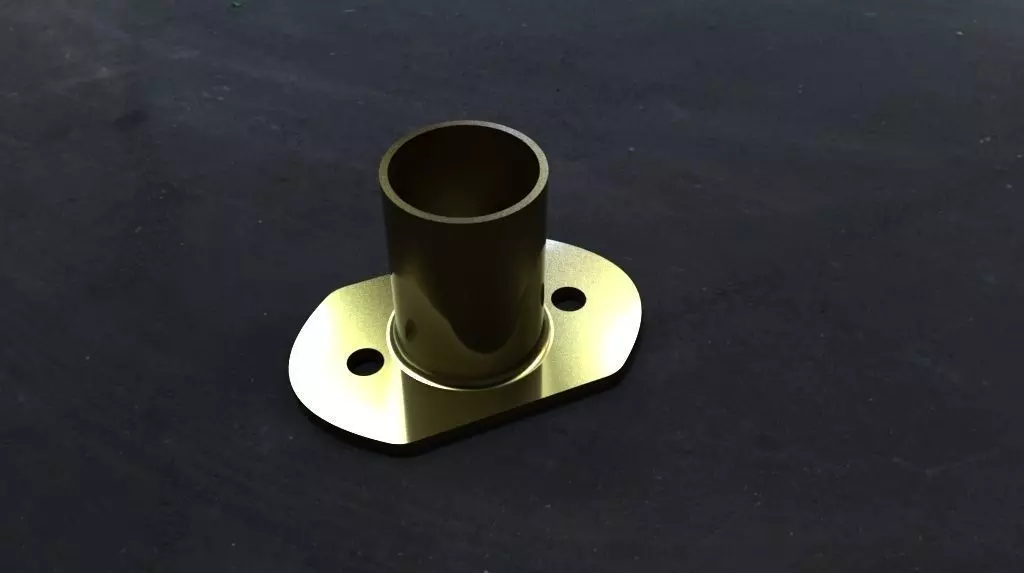 pipe brass wall bracket Free 3D model