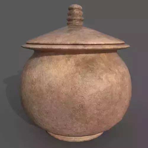 Medieval Terracotta Pot with Lid