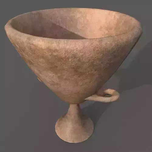 Medieval Terracotta big Goblet