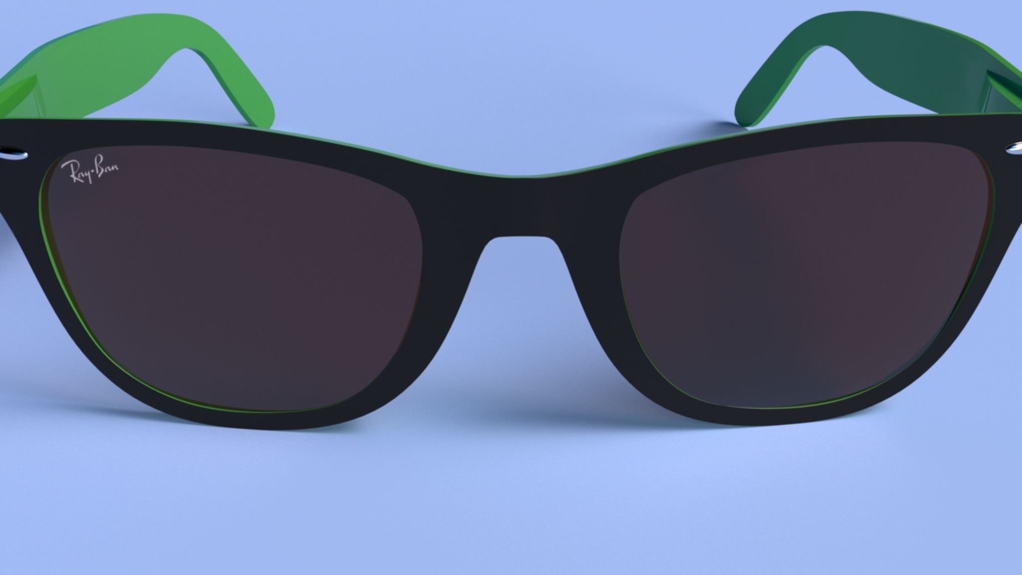Ray ban wayfarer 3D model_1