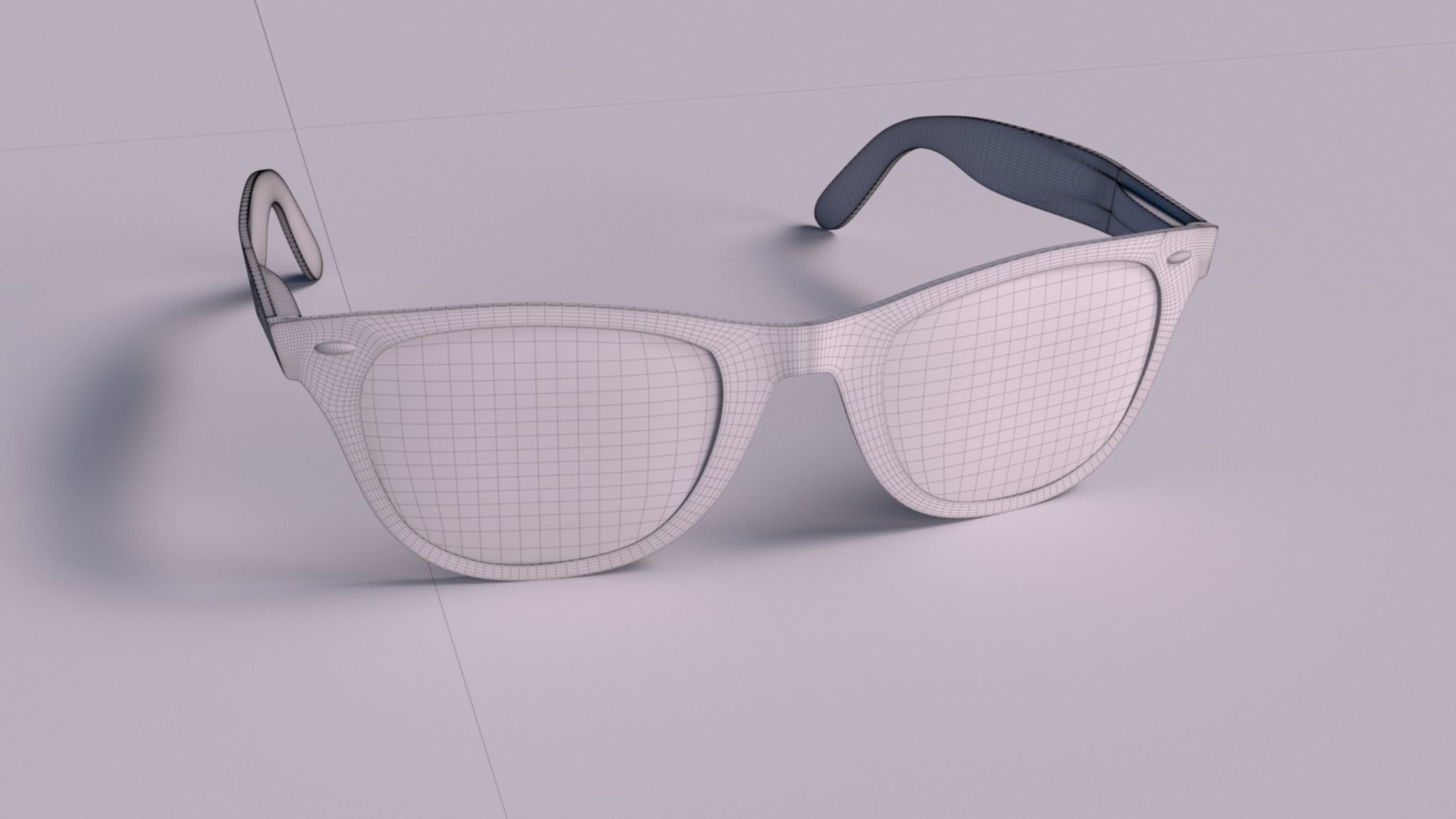Ray ban wayfarer 3D model_5