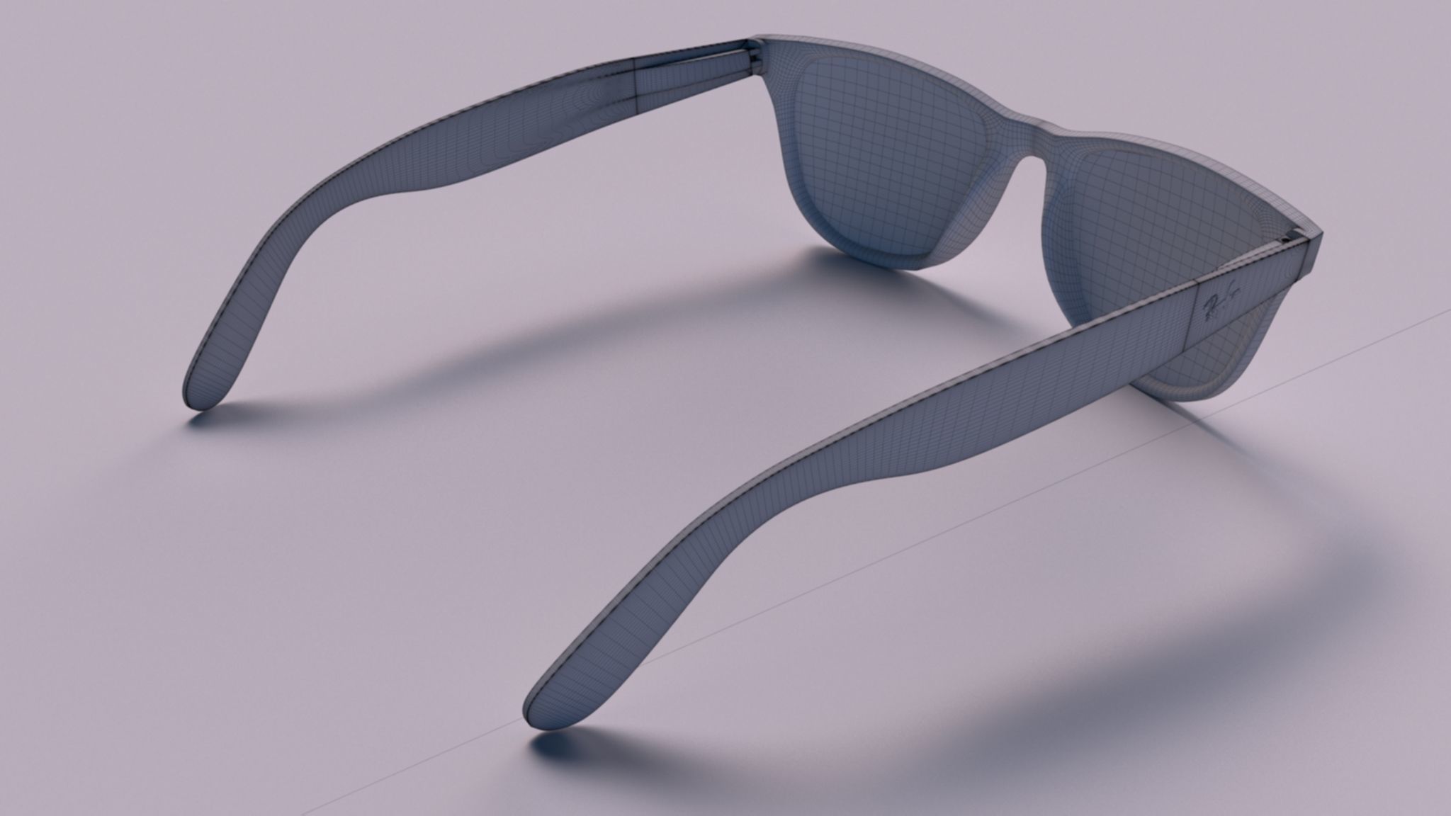 Ray ban wayfarer 3D model_4
