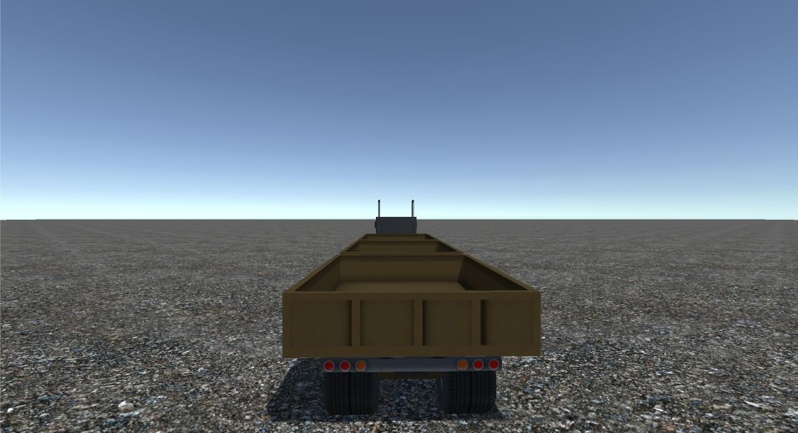 Industrial Long Truck 2 Low-poly 3D model_2