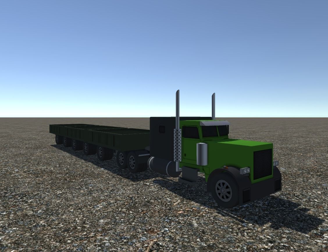 Industrial Long Truck 3 3D model_3