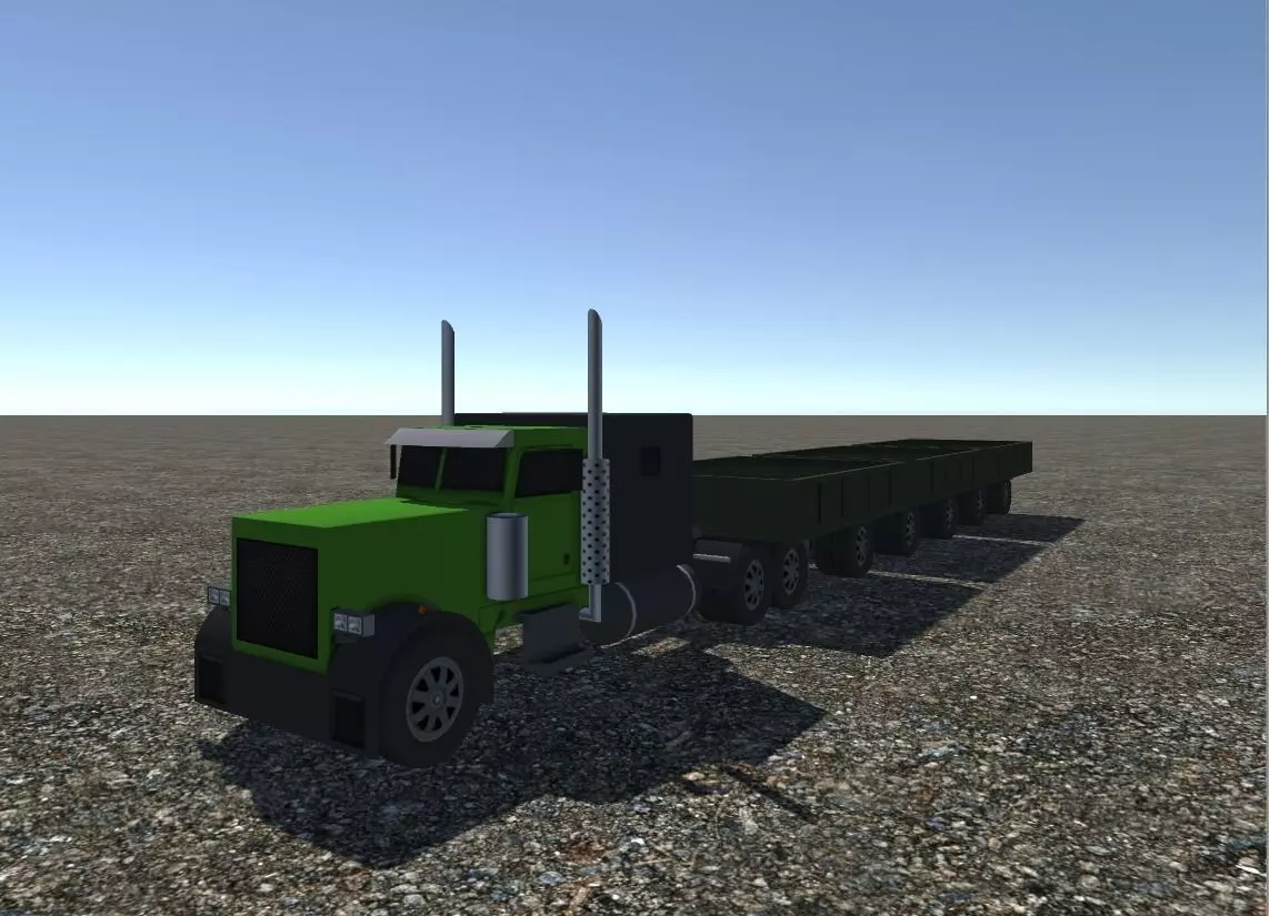 Industrial Long Truck 3 3D model_0