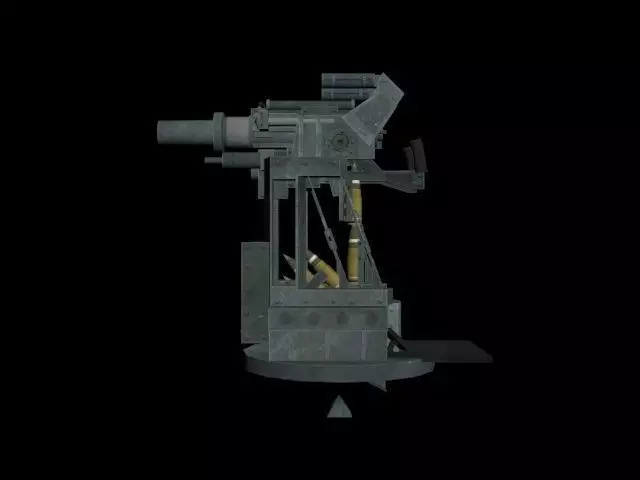 AntiTank Turret Low-poly 3D model_0