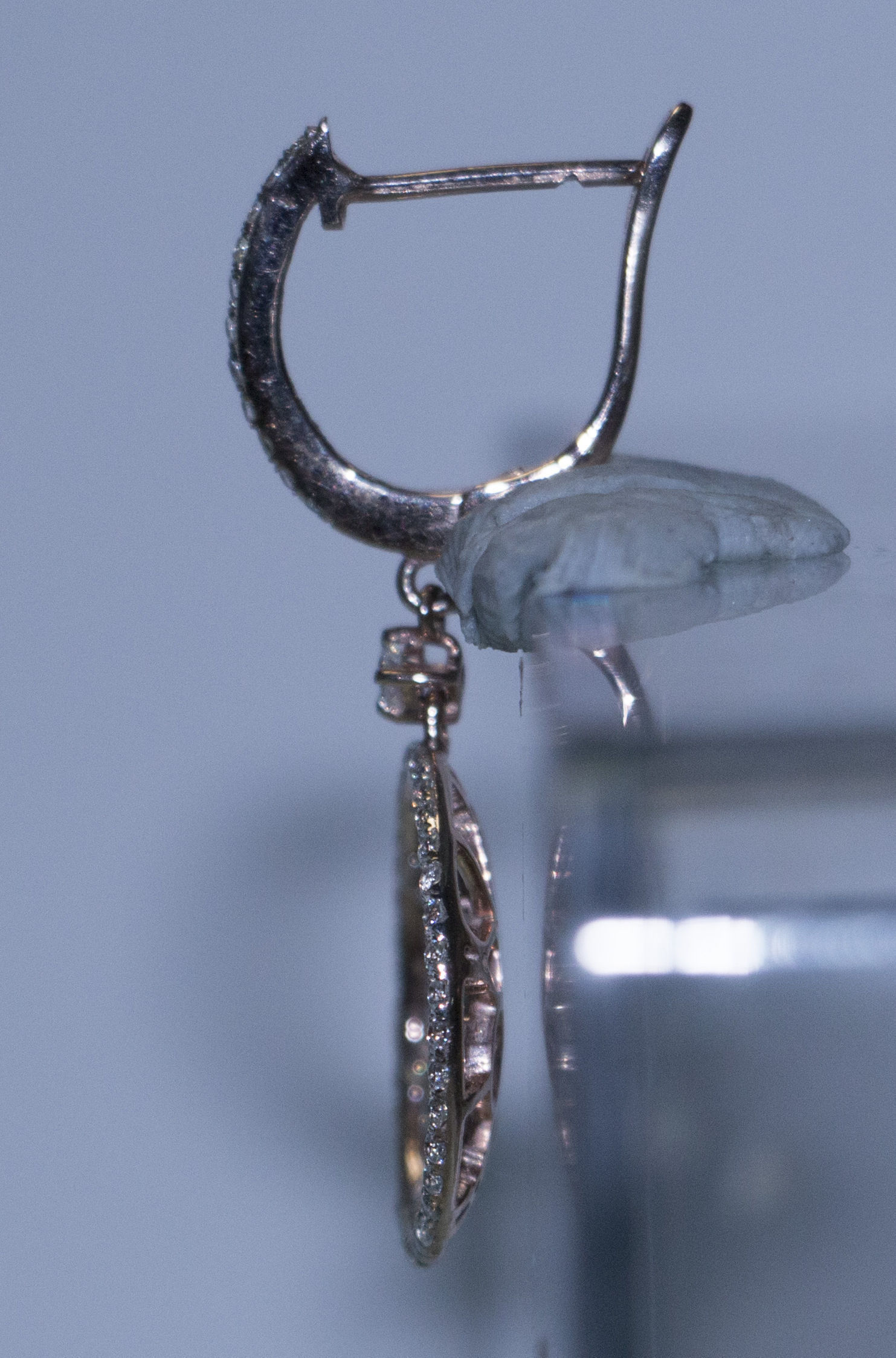 Round Lattice Drop Earring 3D print model_10