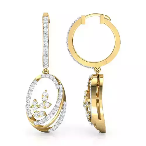 Ovate Entwine Drop Earring