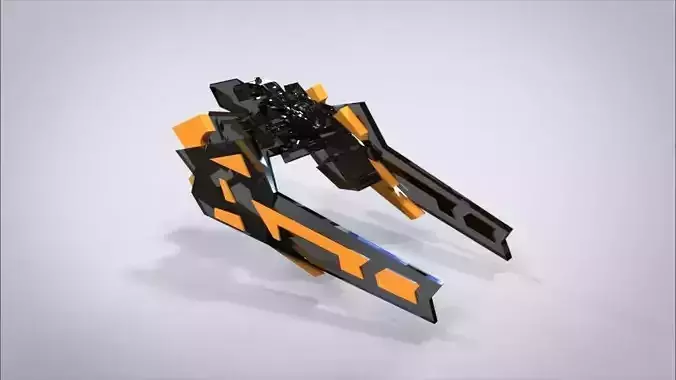 M Spaceship star wars statue in shape of sword