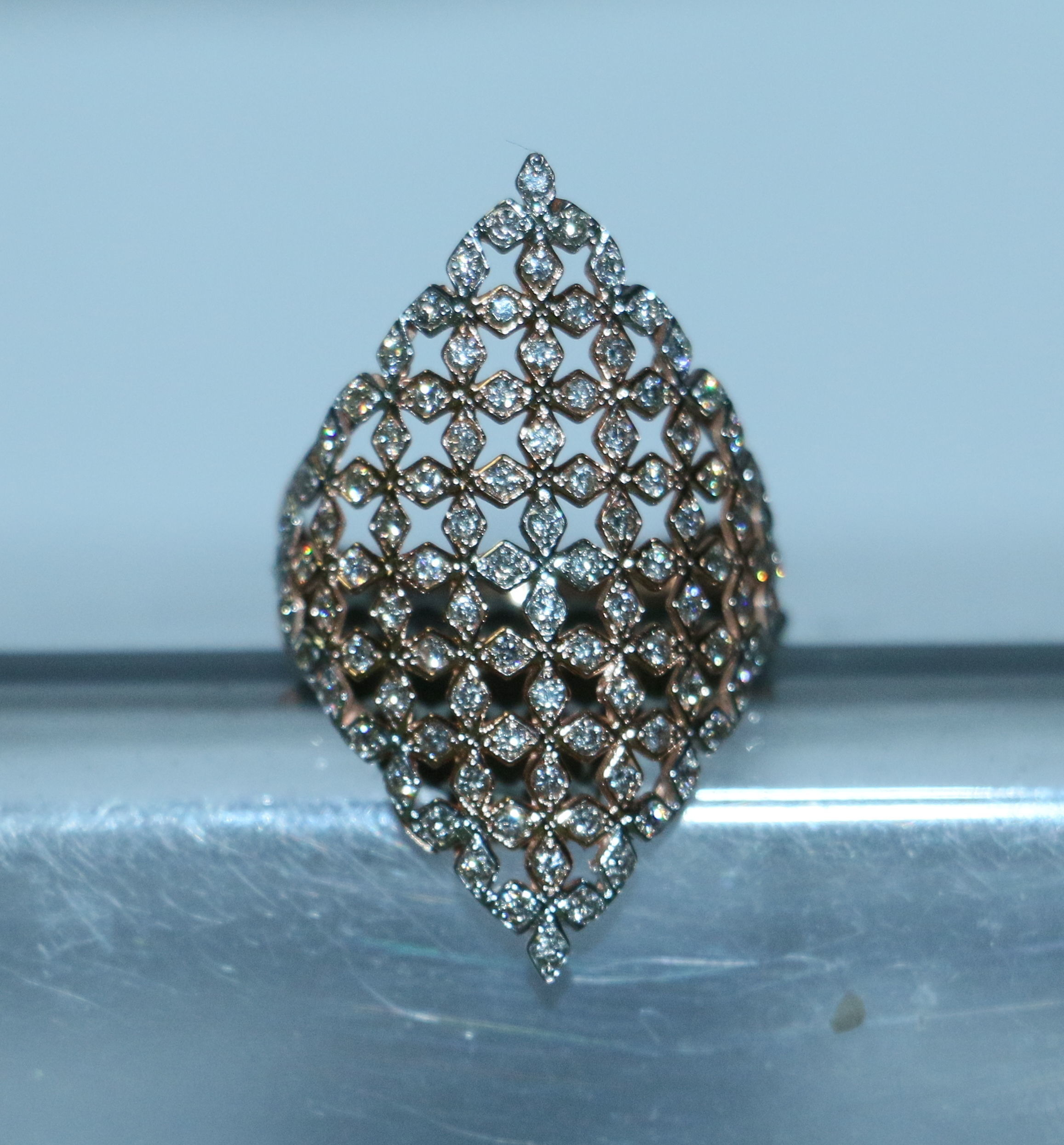 Marquise Mesh Ring 3D print model_17