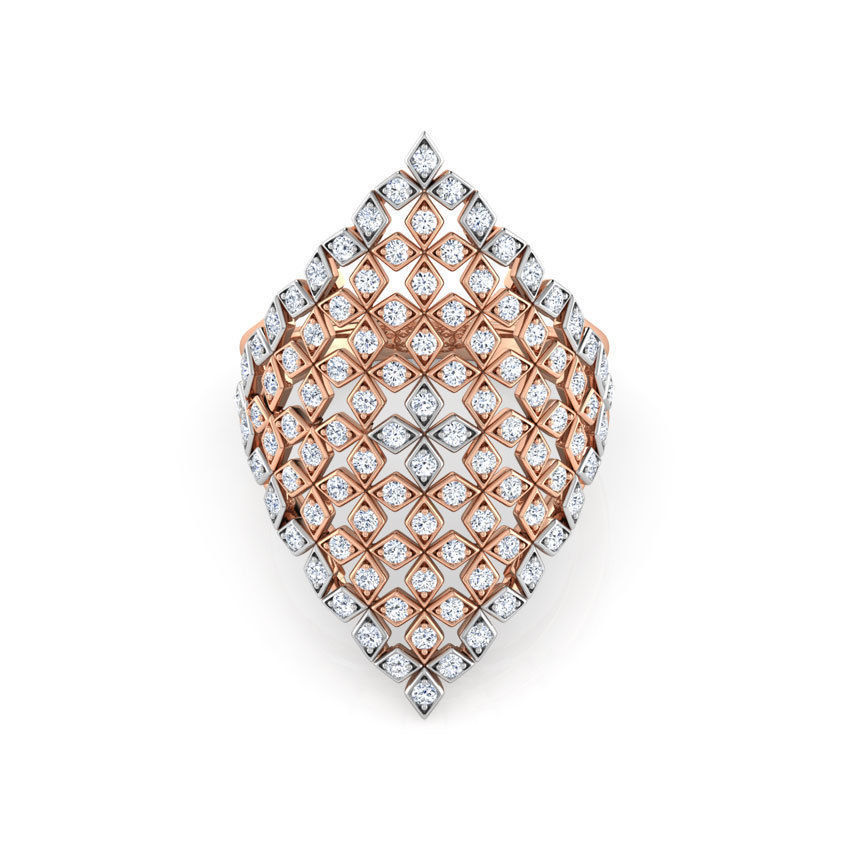 Marquise Mesh Ring 3D print model_5