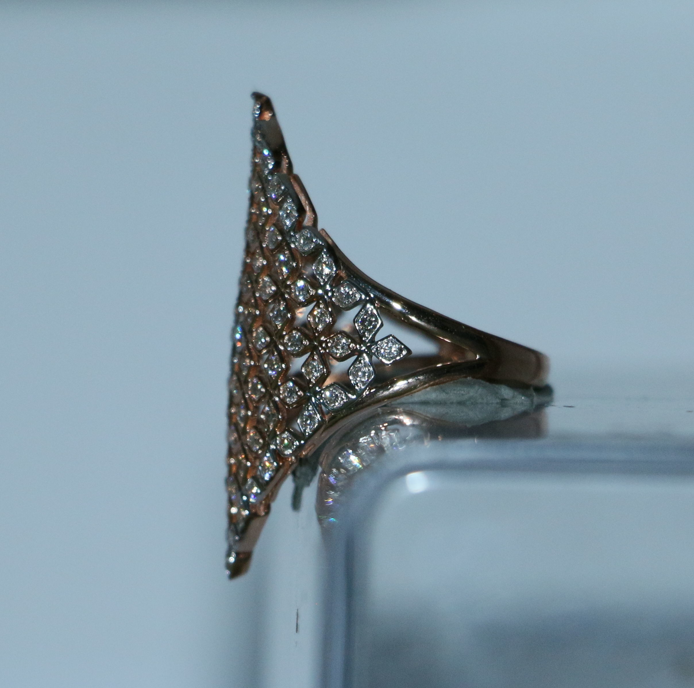 Marquise Mesh Ring 3D print model_19