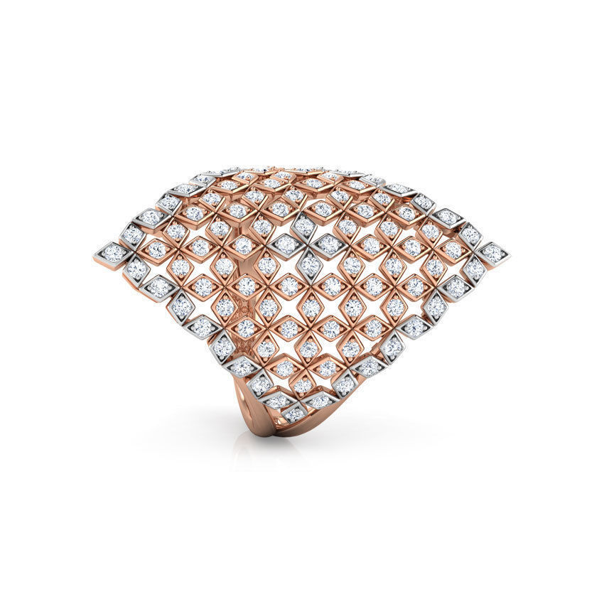 Marquise Mesh Ring 3D print model_10