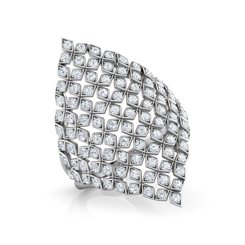 Marquise Mesh Ring 3D print model_1
