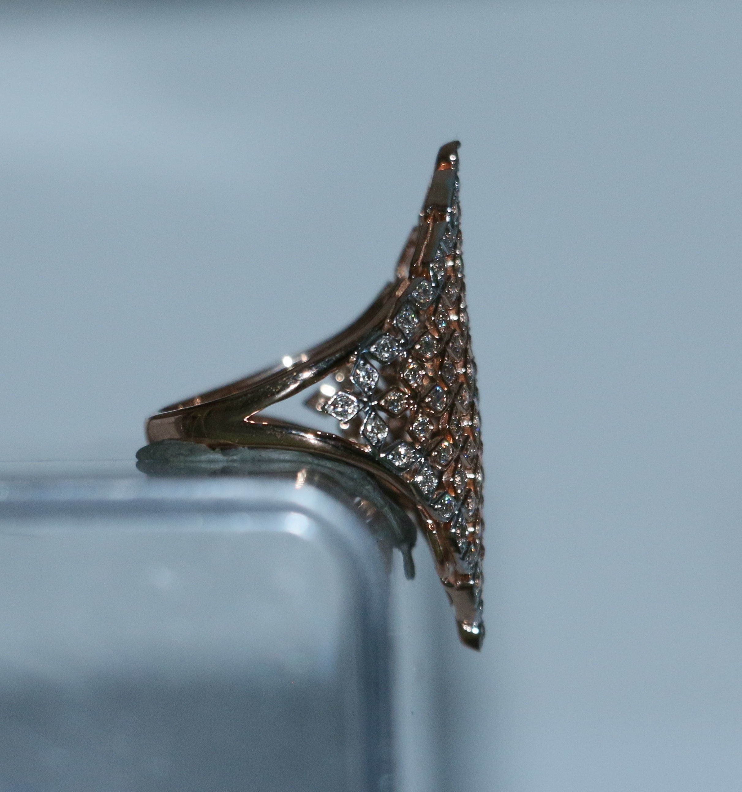 Marquise Mesh Ring 3D print model_18