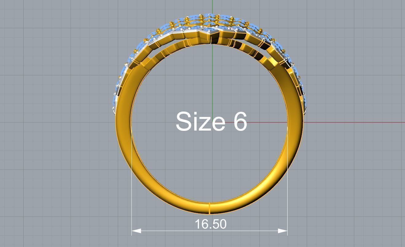 Marquise Mesh Ring 3D print model_6