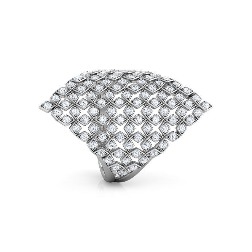 Marquise Mesh Ring 3D print model_9