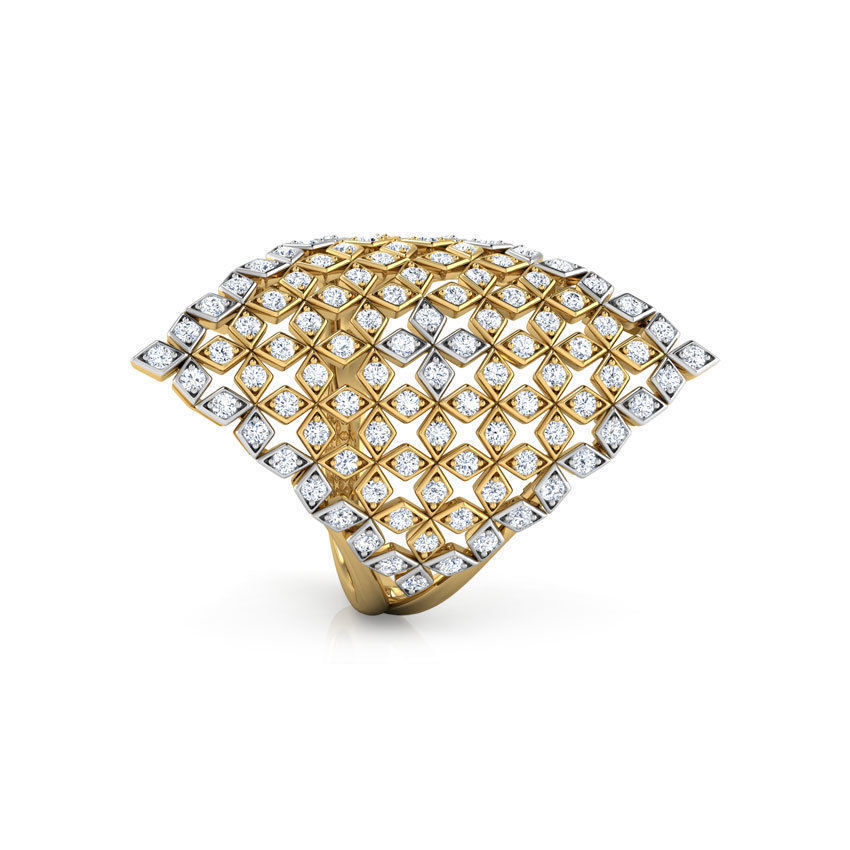 Marquise Mesh Ring 3D print model_8