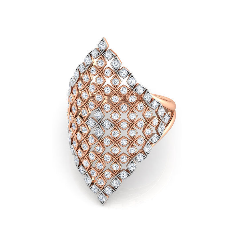 Marquise Mesh Ring 3D print model_13
