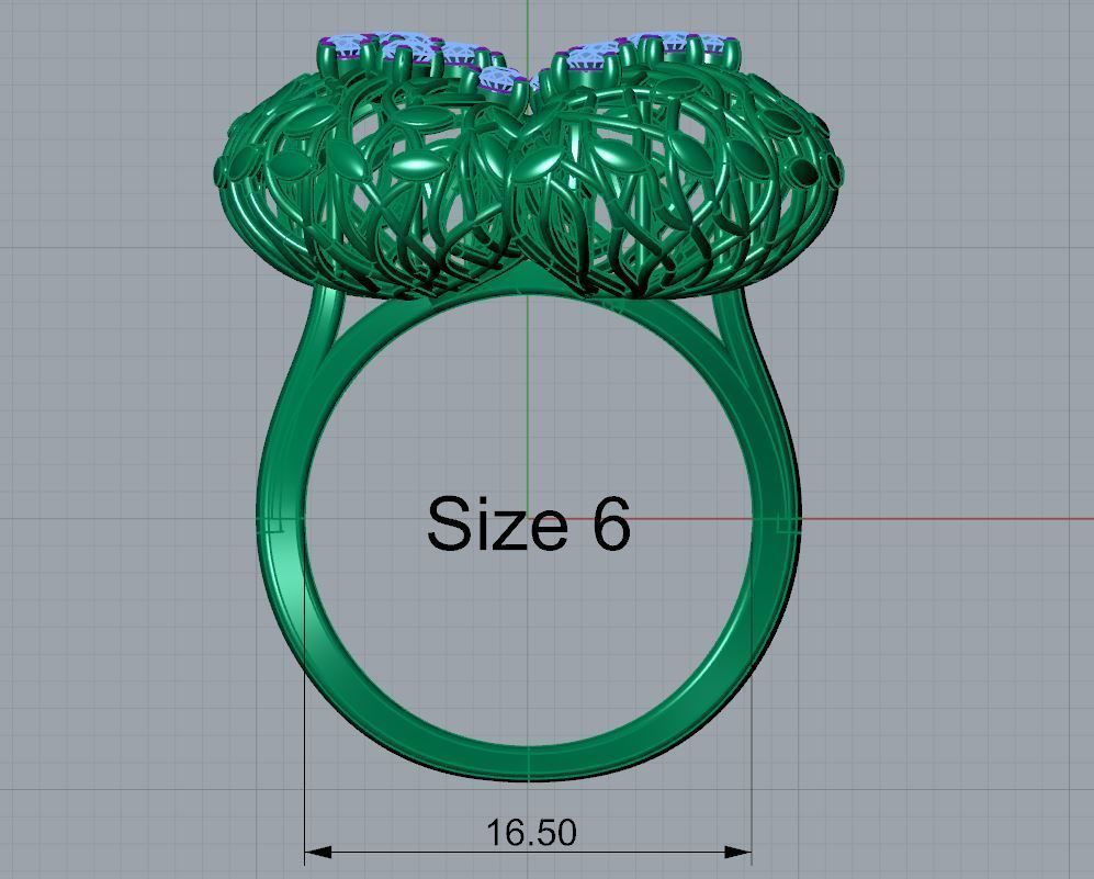 Bodhi Root Ring 3D print model_4