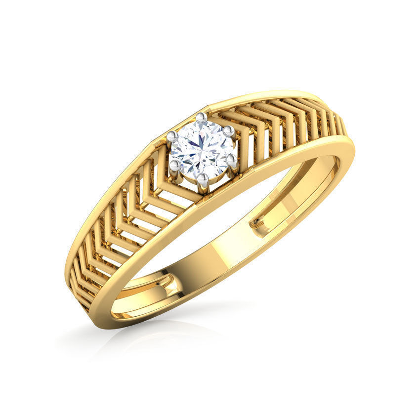 Ted Solitaire Ring 3D print model_2