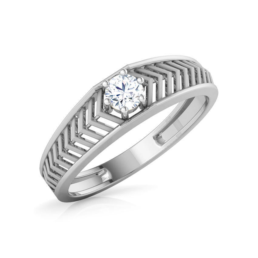 Ted Solitaire Ring 3D print model_3