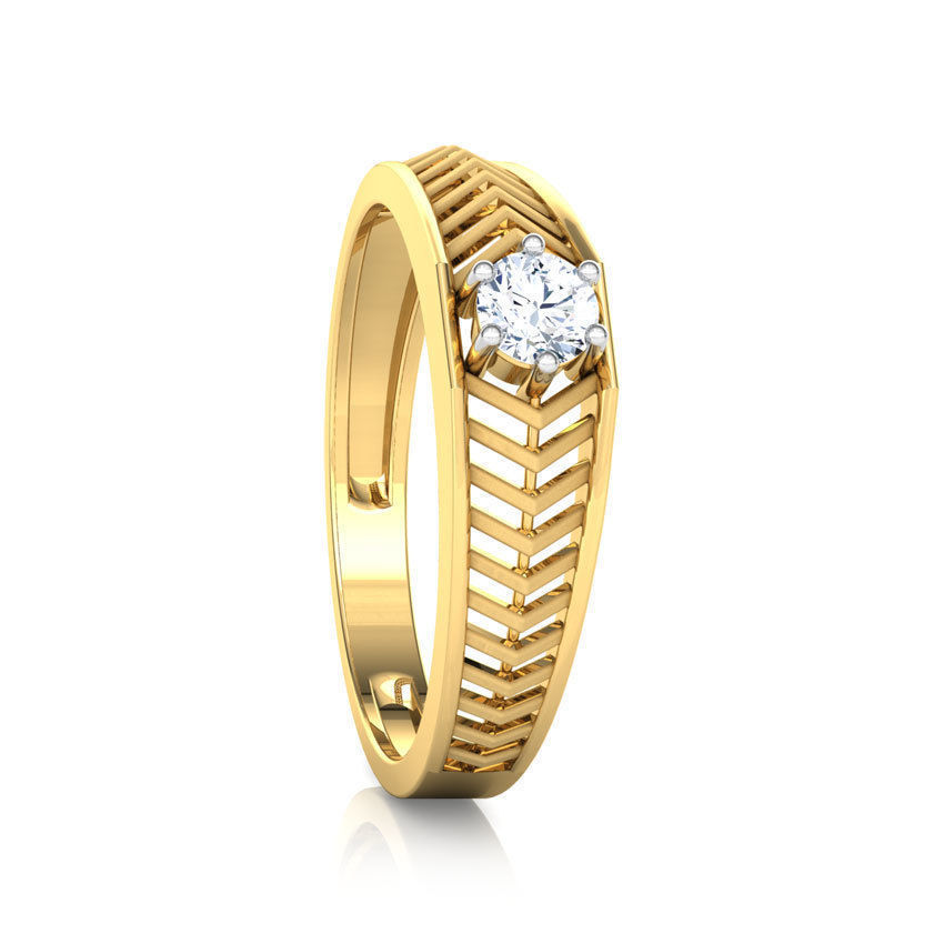 Ted Solitaire Ring 3D print model_6