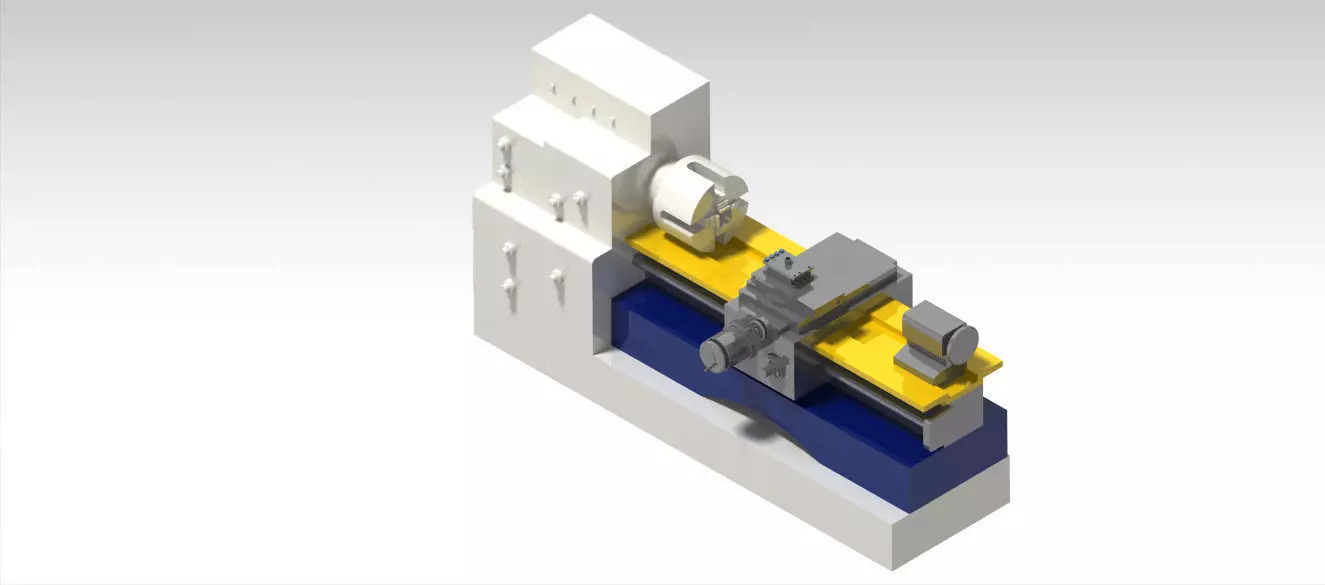 lathe machine Free 3D model_0