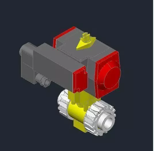 2 Way air actuated valve Free 3D model