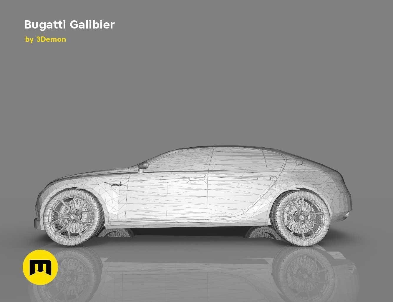 A four-seat concept car - Bugatti Galibier 3D print model_18